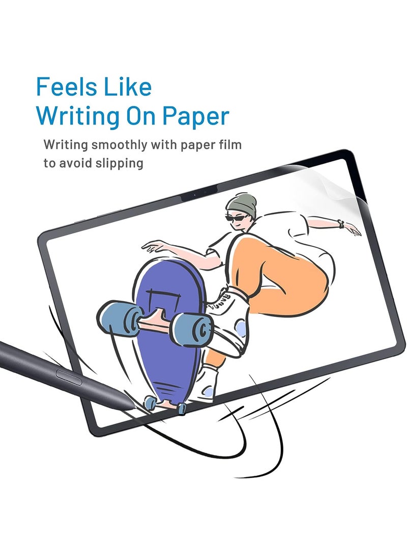 2Pack Paper Feel Screen Protector for Samsung Galaxy Tab S10 Plus/S9 Plus/S8 Plus/Tab S7 Plus/Tab S7 FE (12.4 Inch) - Write and Draw Like on Paper, Matte PET Film, Nib Friendly, Anti-Glare - Image 3